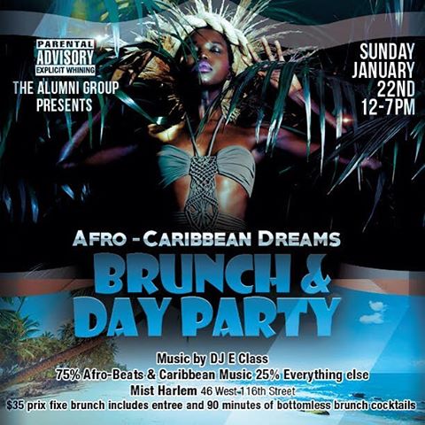 We're back with another brunch/day party this Sunday.  DJ E-Class will be playing mostly Afro beats & Caribbean music. And we'll have 90 minute bottomless cocktails! #brunch #afrobeats #caribbeanfood #sangria #mimosas #bottomlessdrinks #MISTHarlem #MISTDine