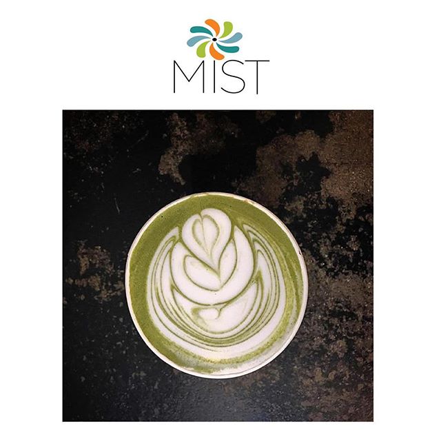 Stop by our #MISTCafe & grab your Green Tea Matcha Latte #latteart #greentea #matcha #latte #breakfast #MISTHarlem #Harlem #NYC #Drink #HotDrink